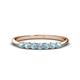 1 - Reina 2.60 mm Aquamarine 7 Stone Wedding Band 