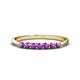 1 - Reina 2.60 mm Amethyst 7 Stone Wedding Band 