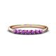 1 - Reina 2.60 mm Amethyst 7 Stone Wedding Band 