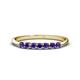 1 - Reina 2.60 mm Iolite 7 Stone Wedding Band 