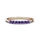 1 - Reina 2.60 mm Iolite 7 Stone Wedding Band 
