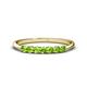 1 - Reina 2.60 mm Peridot 7 Stone Wedding Band 