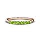 1 - Reina 2.60 mm Peridot 7 Stone Wedding Band 