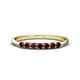 1 - Reina 2.60 mm Red Garnet 7 Stone Wedding Band 
