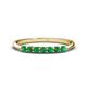 1 - Reina 2.60 mm Emerald 7 Stone Wedding Band 