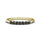 1 - Reina 2.60 mm Black Diamond 7 Stone Wedding Band 