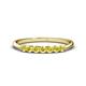 1 - Reina 2.60 mm Yellow Sapphire 7 Stone Wedding Band 