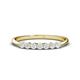1 - Reina 2.60 mm White Sapphire 7 Stone Wedding Band 