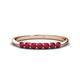 1 - Reina 2.60 mm Ruby 7 Stone Wedding Band 