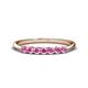 1 - Reina 2.60 mm Pink Sapphire 7 Stone Wedding Band 