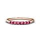 1 - Reina 2.60 mm Pink Tourmaline 7 Stone Wedding Band 