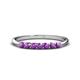1 - Reina 2.60 mm Amethyst 7 Stone Wedding Band 