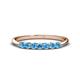 1 - Reina 2.60 mm Blue Topaz 7 Stone Wedding Band 