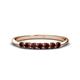 1 - Reina 2.60 mm Red Garnet 7 Stone Wedding Band 