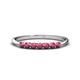 1 - Reina 2.60 mm Rhodolite Garnet 7 Stone Wedding Band 