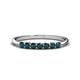 1 - Reina 2.60 mm London Blue Topaz 7 Stone Wedding Band 
