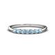 1 - Reina 2.60 mm Aquamarine 7 Stone Wedding Band 