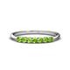 1 - Reina 2.60 mm Peridot 7 Stone Wedding Band 