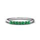 1 - Reina 2.60 mm Emerald 7 Stone Wedding Band 