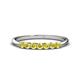 1 - Reina 2.60 mm Yellow Sapphire 7 Stone Wedding Band 