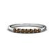 1 - Reina 2.60 mm Smoky Quartz 7 Stone Wedding Band 