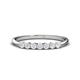 1 - Reina 2.60 mm White Sapphire 7 Stone Wedding Band 