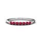 1 - Reina 2.60 mm Ruby 7 Stone Wedding Band 
