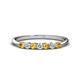 1 - Reina 2.60 mm Citrine and Diamond 7 Stone Wedding Band 