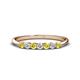 1 - Reina 2.60 mm Yellow Sapphire and Diamond 7 Stone Wedding Band 