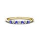 1 - Reina 2.60 mm Tanzanite and Diamond 7 Stone Wedding Band 