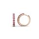 1 - Raya Round Pink Tourmaline Hoop Earrings 