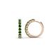 1 - Raya Round Green Garnet Hoop Earrings 