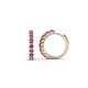 1 - Raya Round Rhodolite Garnet Hoop Earrings 