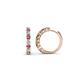 1 - Raya Round Rhodolite Garnet and Diamond Hoop Earrings 