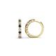 1 - Raya Round Smoky Quartz and Diamond Hoop Earrings 