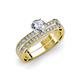 3 - Inez Diamond Euro Shank Bridal Set Ring 