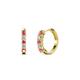 1 - Aricia Petite Pink Tourmaline and Diamond Hoop Earrings 