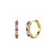 1 - Aricia Petite Amethyst and Diamond Huggie Earrings 