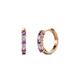 1 - Aricia Petite Amethyst and Diamond Huggie Earrings 