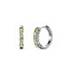 1 - Aricia Petite Peridot and Diamond Hoop Earrings 