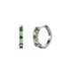 1 - Aricia Petite Green Garnet and Diamond Hoop Earrings 