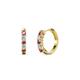 1 - Aricia Petite Rhodolite Garnet and Diamond Hoop Earrings 