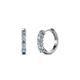 1 - Aricia Petite Aquamarine and Diamond Hoop Earrings 
