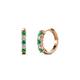 1 - Aricia Petite Emerald and Diamond Hoop Earrings 