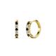 1 - Aricia Petite Black and White Diamond Hoop Earrings 