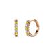 1 - Aricia Petite Yellow Sapphire and Diamond Hoop Earrings 