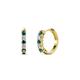 1 - Aricia Petite Blue and White Diamond Hoop Earrings 
