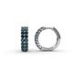1 - Candice 2.10 mm Blue Diamond Double Row Hoop Earrings 