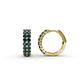 1 - Candice 2.10 mm Blue Diamond Double Row Hoop Earrings 