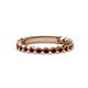 1 - Ashlyn 1.80 mm Red Garnet 3/4 Eternity Band 